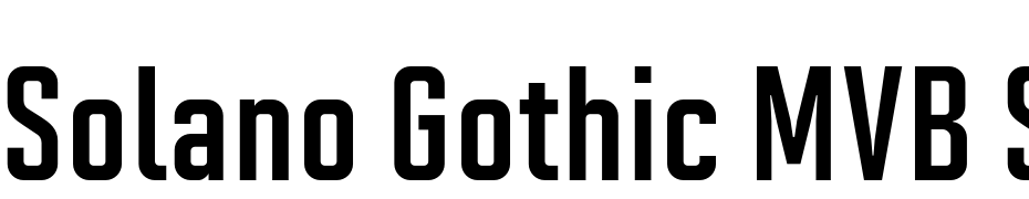Solano Gothic MVB Std Bold Yazı tipi ücretsiz indir